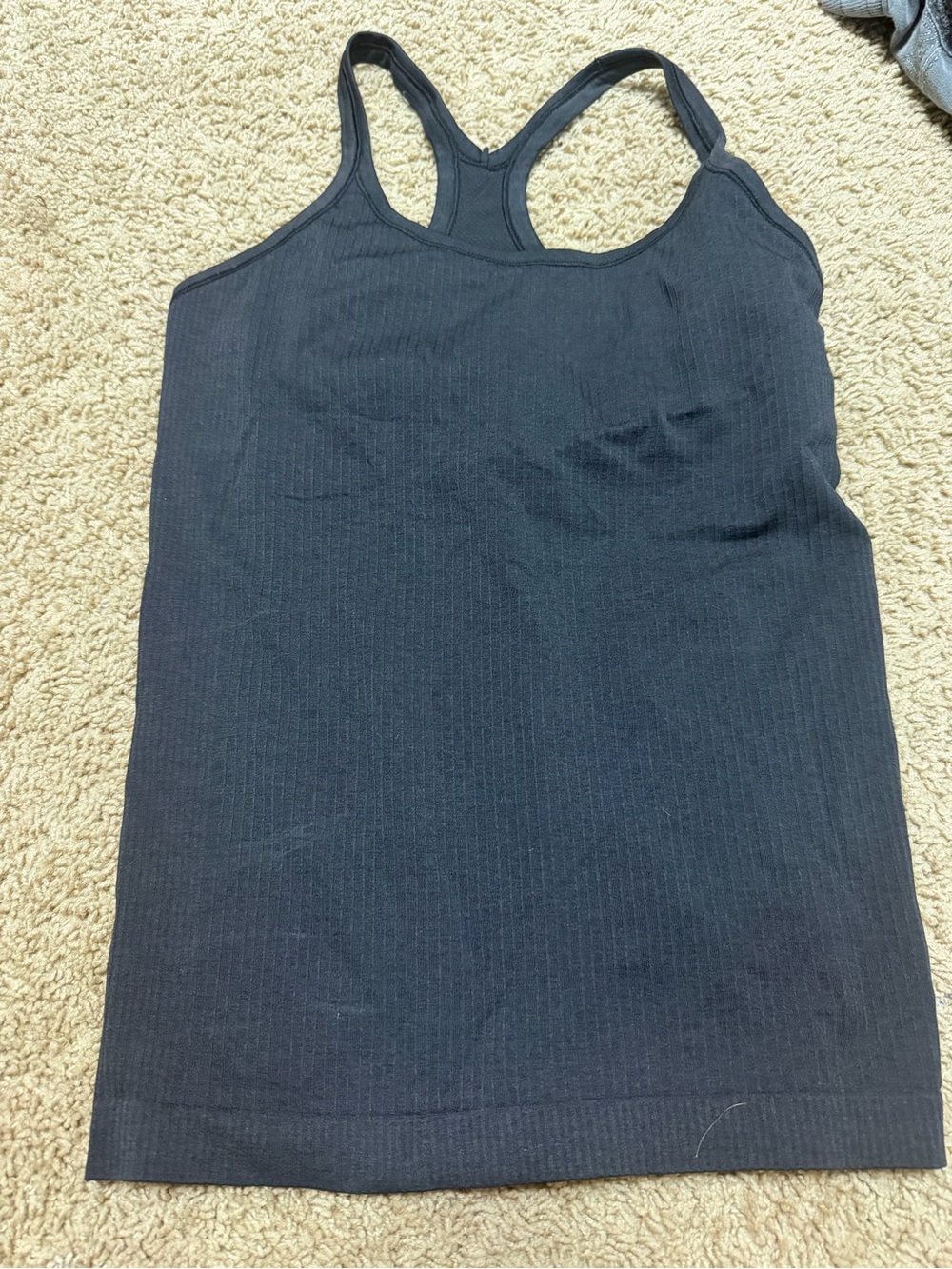 lululemon athletica Black Ribbed Racerback Tank - Picture 2 of 2
